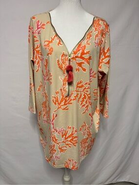 Belle by Kim Gravel Primabelle Ciao Bella Tassel Zip Top 1X Coral